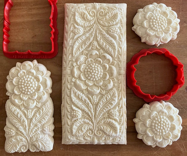 renaissance springerle cookie mold tapestry floral