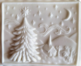 springerle cookie starry night christmas tree