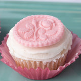 bavarian round rose springerle cookie mold cupcake topper fondant