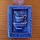steaming cup coffee tea springerle cookie mold