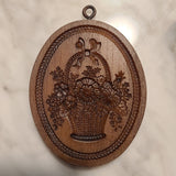 basket of flowers springerle cookie mold