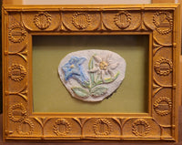 gentian edelweiss paper cast hand colored springerle cookie mold