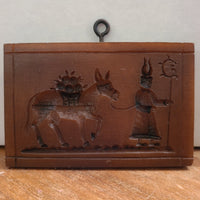 st nicholas with donkey springerle cookie mold