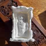 swaddled baby in cradle tragacanth gingerbread cookie mold 3d