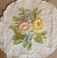 paper cast hand painted flower bouquet