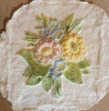 paper cast hand painted flower bouquet