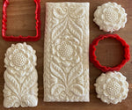 renaissance springerle cookie mold tapestry floral