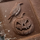 Crow on Jack O'Lantern Springerle Cookie Mold and Cutters