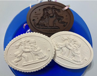 victorian ice skating couple springerle cookie mold