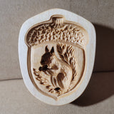 squirrel acorn springerle cookie mold