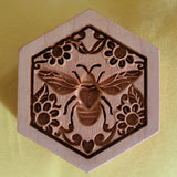 maple wood honey bee springerle cookie mold