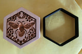 honey bee heart springerle cookie mold cutter