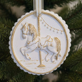 delight modeling compound carousel horse painted ornament springerle mold