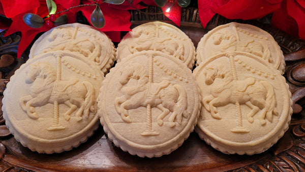 carousel horse springerle cookie mold