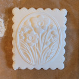 daffodil oval springerle cookie mold