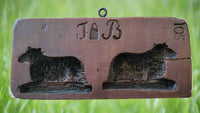 two lambs part marzipan cookie mold