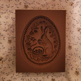 Easter rabbit in egg springerle cookie mold