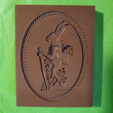 easter rabbit oval walking stick springerle cookie mold