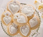Four Hearts With Lace Multi-Image Springerle Cookie Mold