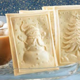 frosted frosty snowman springerle cookie mold