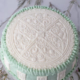 cake decorated with glorious garden fondant buttercream mold