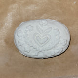 springerle cookie mold press stamp oval hearts flowers