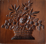 house on the hill rose flower basket springerle cookie mold