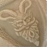 Krampus head springerle cookie