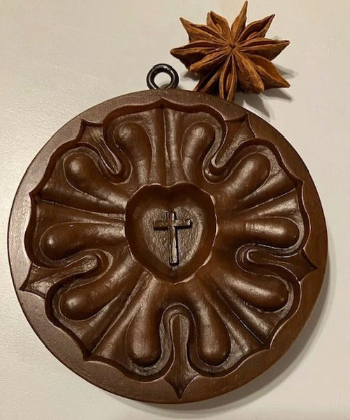 Luther Rose springerle cookie mold
