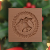 miniature christmas bell springerle cookie mold