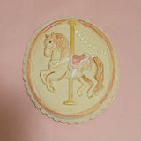 pink horse springerle cookie mold new baby girl