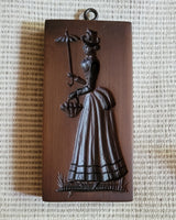 lady parasol springerle cookie mold