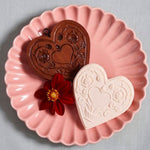 quilted heart springerle cookie mold