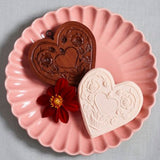 quilted heart springerle cookie mold