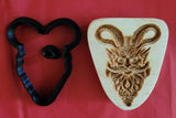 Krampus Head Springerle Cookie Mold and Cutters