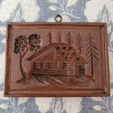 Pinewood Cabin Springerle Cookie Mold