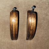 rolling pin wooden pair brackets wall hanging