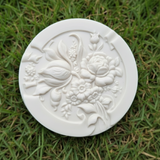 rose tulip ribbon bouquet springerle mold