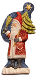 santa with star and tree