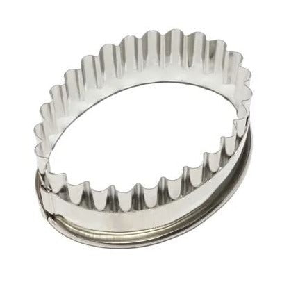 stainless steel oval fluted scalloped edge cutter