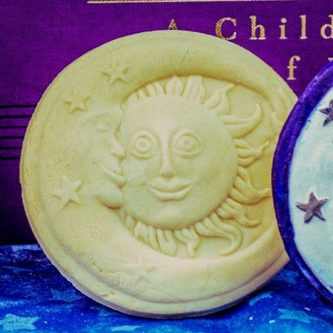 Lunar Hug (Eclipse) Smiling Moon and Sun Springerle Cookie Mold