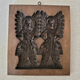 double twin angels palm branches springerle cookie mold
