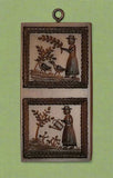 woman geese gardener springerle cookie mold