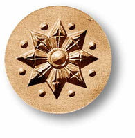 1013 Round Star with Crosses Springerle Emporium Cookie Mold Anis Paradies