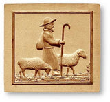 Shepherd with Two Sheep Springerle Cookie Mold
