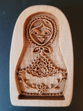 nesting doll springerle cookie mold wood