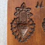 four hearts springerle cookie mold