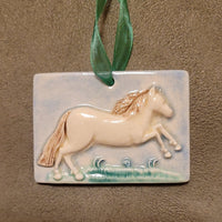 springerle cookie horse hanging ornament ceramic