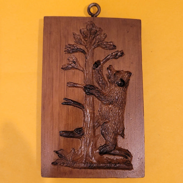 m2014 bear cub climbing tree springerle cookie mold house on the hill