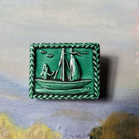 sailboat pin ceramic